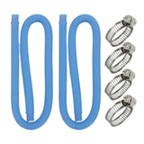 Maxbell 2x Pool Connection Hoses 59 inch 1.25" Diameter Premium PVC Replacement Hose Blue