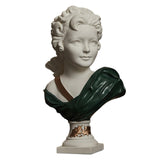 Nordic Art Statue Decorative Desktop Ornament for Fireplace Entrance Terrace Small Green Clothes