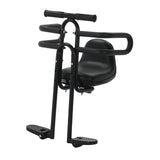 Maxbell Bicycle Front Seat for Kids for 6 Months - 8 Years Old Mountain Bike Outdoor Black with Armrests