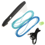 Maxbell 3D Printing Drawing Pen Crafts Modeling PLA/PCL Filament LED Display Black - Aladdin Shoppers
