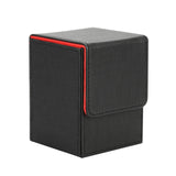 Trading Card Deck Box Storage Case for TCG Collectible Card Collection Cards Black Inner Red