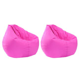 Maxbell 2 Pieces Waterproof Stuffed Animal Storage Bean Bag Cover Hot Pink