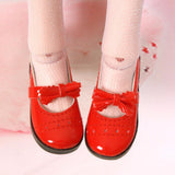 Maxbell SD Shoes 1/3 BJD Shoes with Bowknot for Supper Dollfie DZ DOD MID Doll Red High Heels Party Outfit - Aladdin Shoppers