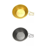 Maxbell 2Pcs Stainless Steel Camping Fixed Handle Bowls Rice Bowl Portable
