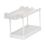 Maxbell Under Sink Organizer Rack Pull Out Storage Organizer for Kitchen Office Home Gray