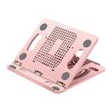 Maxbell Laptop Stand Base Folded Adjustable 8 Positions for Desk Bedroom Living Room Pink