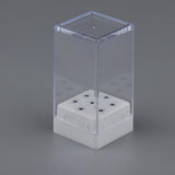 Maxbell Maxbell 7 Holes Nail Drill Bits Holder Stand Organizer Case Manicure Box White