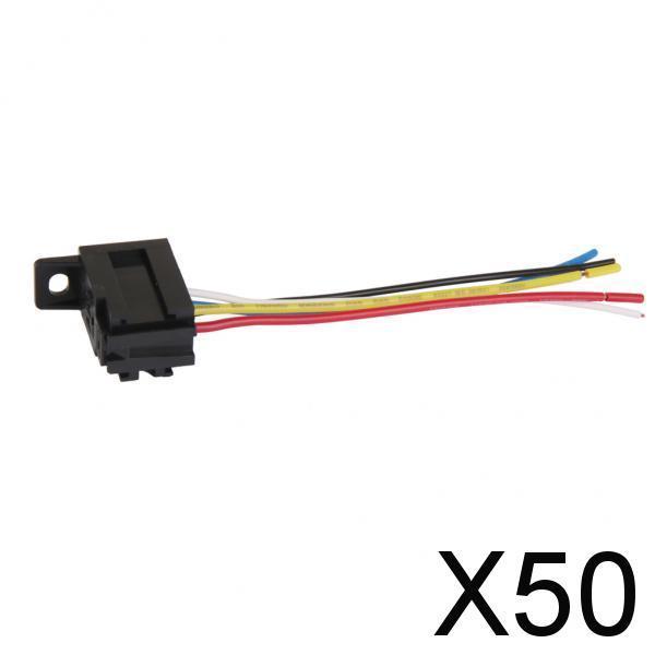 Maxbell 50xCar 12V 12 Volt DC 20A/30A AMP Relay Harness Socket 5Pin 5 Wire