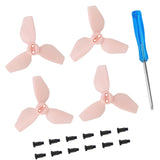 Maxbell 4x Propellers Portable with Screws RC Drone Accessories for Drone Quadcopter pink