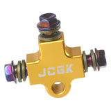 Front Brake Disc Adapter, Universal Metal Alloy Three-direction Hose Bracket, Motorcycle Modification Gold other
