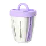 Maxbell Salad Cup with Fork Reusable Fruit Salad Storage Cup for Picnic Cereal Lunch Purple