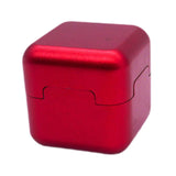 Maxbell Pool Cue Chalk Holder Mini Metal Storage Box Pool Table Accessory Chalk Case Red