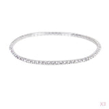 Maxbell 3 Stk.Fashion Silver Tone Crystal Rhinestone Ankle Anklet Bracelet Single Row Elastic