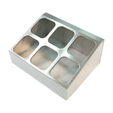 Maxbell Spice Canister Organizer Storage Spice Pots Shelf for Table Pantry Household 2 row 6 grids