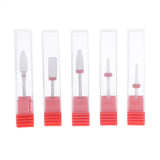 Maxbell Maxbell Ceramic Nail Drill Bits Set for Acrylic UV Gles Reshaping Cuticle Clean 5pcs