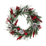 Christmas Wreath Creative Hanger Rustic Winter Wreath for Patio Wall Outdoor 55cm Dia