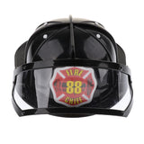 Kid Pretend Play Fireman Safety Helmet Firefighter Hat Costume Party Role Playing Toy –Black