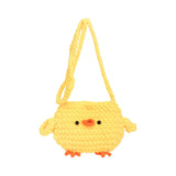 Maxbell Women Knitted Crossbody Bag Casual Shoulder Purse for Summer Shopping Travel Yellow