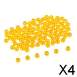 Maxbell 4x60 Pieces Carp Lure Fishing Beads Round Floating Fishing Beads Golden