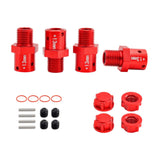 Maxbell 4 Pieces 1/8 1/7 RC Car Coupling DIY Accessory Replacement for Crawler Model red