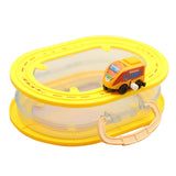 Rail Car Storage Box Portable Car Toy Organizer for Boys Girls Children Kids Yellow