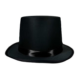 Maxbell Top Hat Flat Top Funky Magician Hat for Stage Performance Nightclub Festival Black