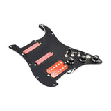 Maxbell Guitar Pickguard Right Electric Guitar Pickguard Pickup for Electric Guitars Black and red