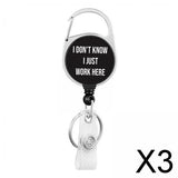 Maxbell 3xRetractable Badge Holder Keychain Name Badge Clip for Teacher Doctors Office style A