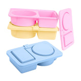 Maxbell 3 Pieces Snack Containers with Lids Silicone for Picnics Take Out Condiments