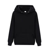 Maxbell 2xWomen Men Hooded Sweatshirt Plain Soft Long Sleeve Loose Pullover Hoodies Black S