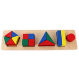 Maxbell Maxbell Children Developing Toy Montessori Geometry Block Wooden Stacking Toys Gifts