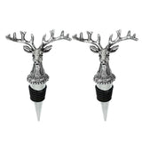 Maxbell 2 Pcs Christmas Wine Champagne Bottle Stopper Reindeer Shaped Party Supplies