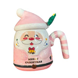 Maxbell Christmas Ceramic Mug Tea Cup Festival with Handle Breakfast Mug Novelty Mug Pink
