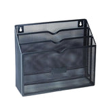 Maxbell Metal File Storage Basket Convenient Desktop Organizer for Office Home Bills Black
