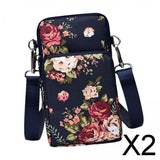 Maxbell 2xSmall Mobile Phone Bag Lightweight Adjustable Strap Women Ladies Travel Epiphyllum