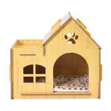 Wooden Kitty House Cat Shelter Comfortable for Small Dogs Without Door - Aladdin Shoppers