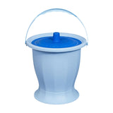 Maxbell Spittoon Chamber Bucket with Lid Handle Chamber Pot for Children Child Elder Blue Without Ring