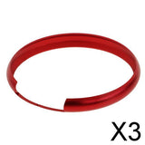 Maxbell 3x45cm Aluminum Smart Key Fob Protective Ring Cover For BMW  Red