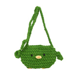 Maxbell Women Knitted Crossbody Bag Casual Shoulder Purse for Summer Shopping Travel Green