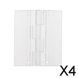 Maxbell 4x10pcs 45x38mm Clear Acrylic Plastic Folding Door Piano   Hinges