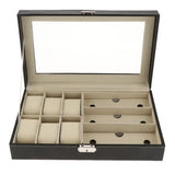 Maxbell Watch Sunglasses Display Storage Box Case, Glasses Watch Holder Organizer