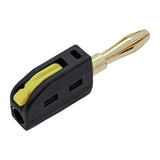 Maxbell 4mm Banana Plug Solderless Adapter for Speaker Wire Wall Plate Sound Systems Black