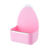 Maxbell Rabbit Cage Hanging Food Bowl Practical Feeding Basin for Hamster Guinea Pig Pink