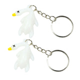 Maxbell 2x Color Changing Roast Duck Car Pendant Funny Cartoon Car Hanging Accessory 2x4.3cm