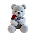 Kids Valentines Day Gifts Home Decor Anniversary Gifts Cute Bear Plush Dolls Gray 50cm