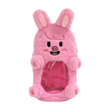 Maxbell Plush Photocard Holder Soft Lovely Pig Shaped Cartoon Small Doll Storage Bag
