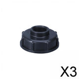 Maxbell 3xGarden Hose Connector IBC Tank Valve for Hose Connector Accessory Greenhouse Black DN20