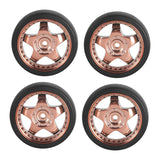 Maxbell 4Pcs RC Car Drift Tires for 1/18 RC Drift Truck DIY Modification Spare Parts Gold