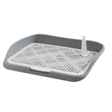 Maxbell Dog Toilet Pet Litter Pan Portable Potty Tray for Indoor Other Pets Bunny gray medium Fence