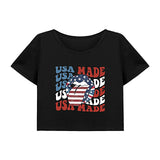 Maxbell Maxbell Women's Crop Souvenir Stylish T Shirt for Vacation Holiday Hiking XXL